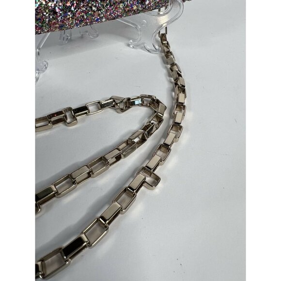 Kate Spade New York Womens Sonia Crossbody Bag Multicolor Flap Chain Glitter S - Picture 11 of 12